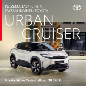 Tulossa täysin uusi täyssähköinen Toyota Urban Cruiser