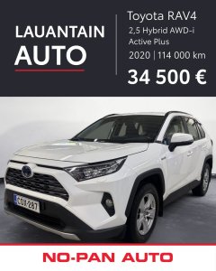 Vaihtoauto Toyota RAV4 2020 | No-Pan Auto Oy, Kajaani | Toyota Suomi