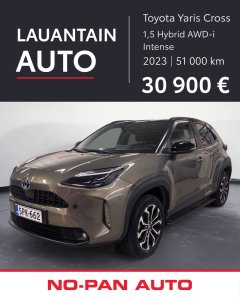 Vaihtoauto Toyota Yaris Cross 2023 | No-Pan Auto Oy, Kajaani | Toyota Suomi