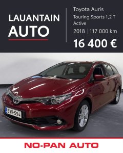 Vaihtoauto Toyota Auris 2018 | No-Pan Auto Oy, Kajaani | Toyota Suomi